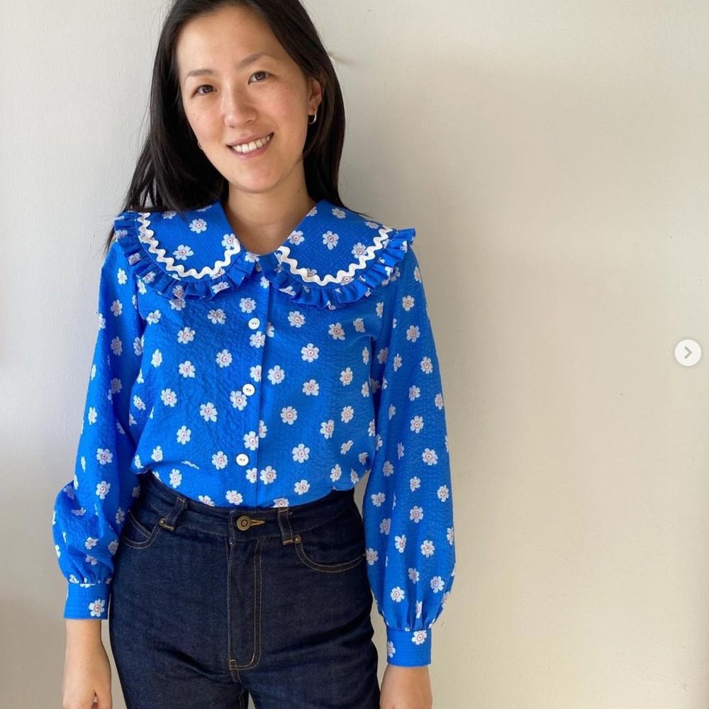 Custom Handmade Big Ruffle Collar Blouse